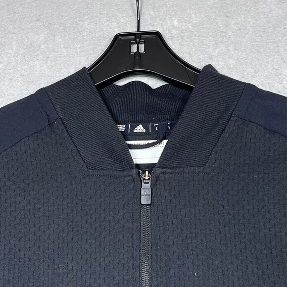 Adidas Jacket Womens Size Large Black White Squad Bomber Climalite CZ0832 - Picture 2 of 15